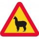 Varningsskylt - alpacka